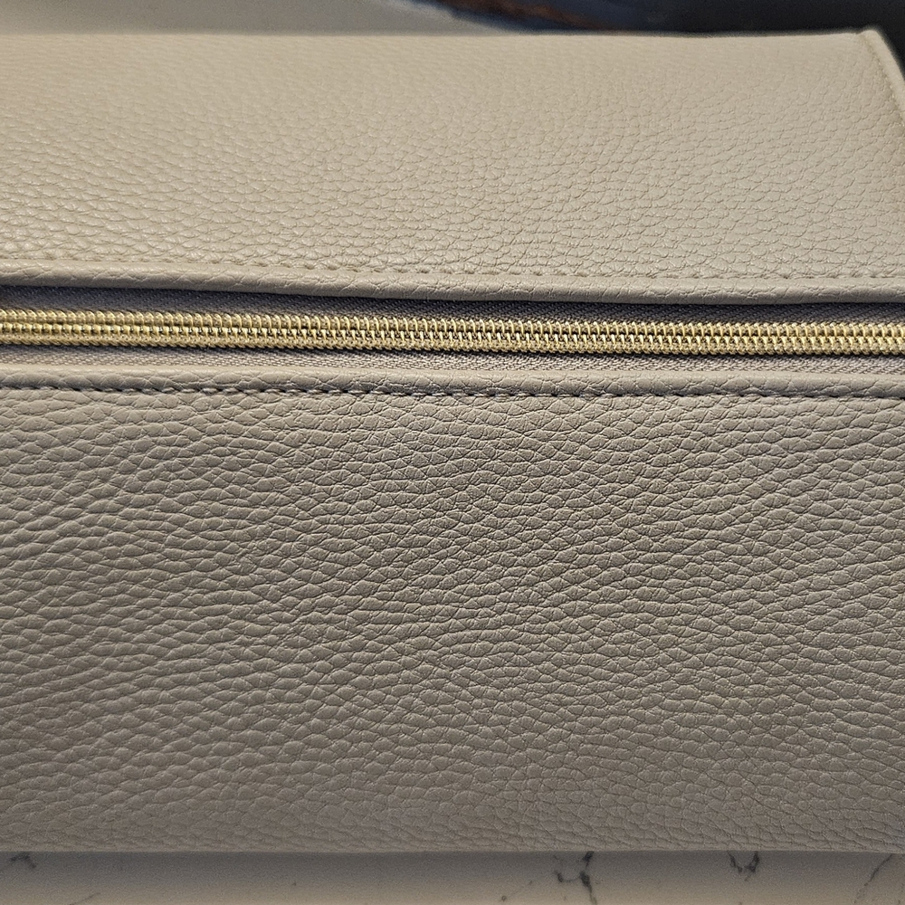 Lancome Cream Textured Clutch